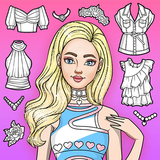 【Girl Coloring Dress Up Games】ゲームをプレイする