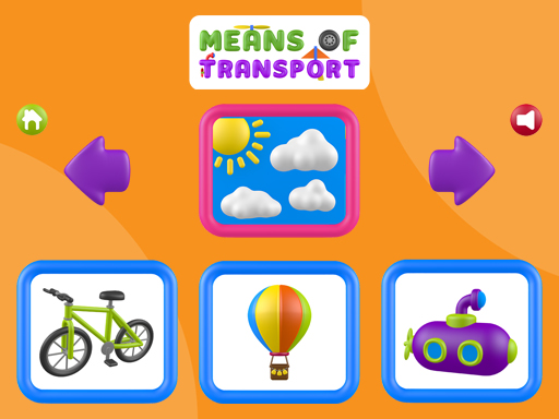 教育ゲーム【Means of Transport】ゲームのサムネイル画像