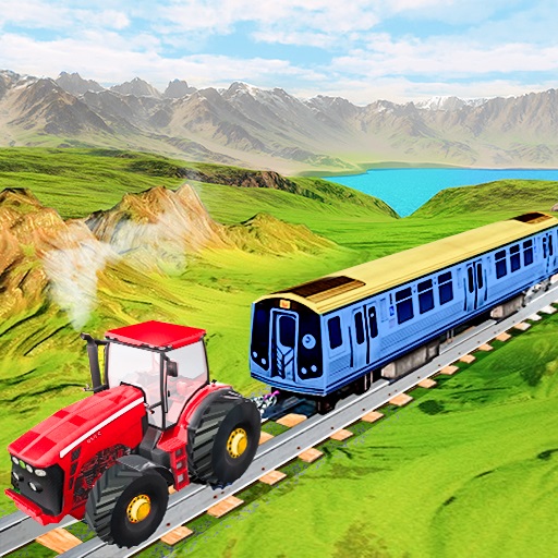 Play Chained Tractor Towing Train Game