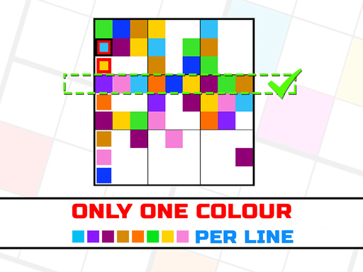 【Only 1 color per line】ゲームをプレイする