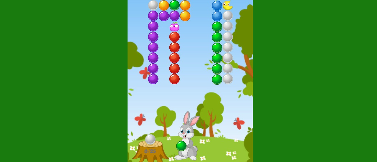 バブルゲーム【Rabbit Bubble Shooter】ゲームのサムネイル画像