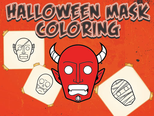 Play Halloween Mask Coloring Book Thumbnail