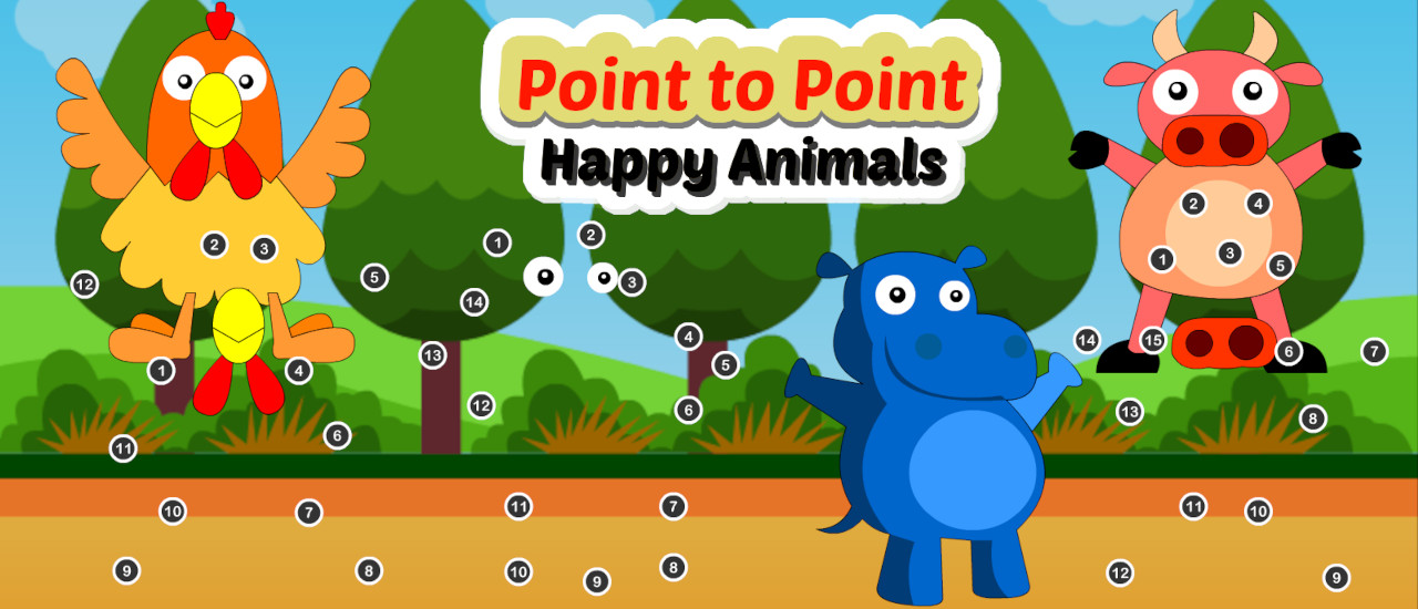 【Point to Point Happy Animals】ゲームをプレイする