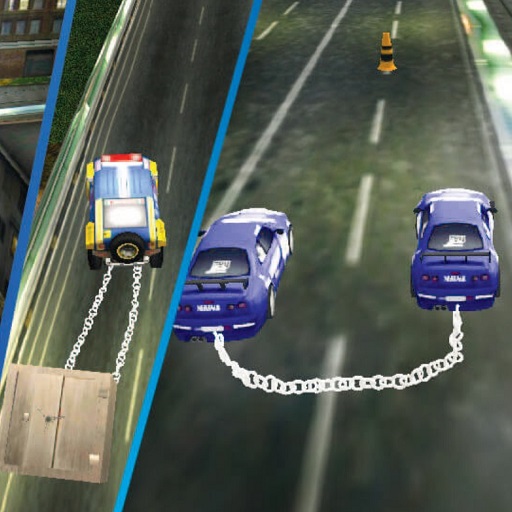 レースゲーム【Chained Impossible Driving Police Cars】ゲームのサムネイル画像