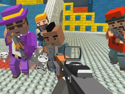 【GunGame shooting warfare blocky gangster】ゲームをプレイする