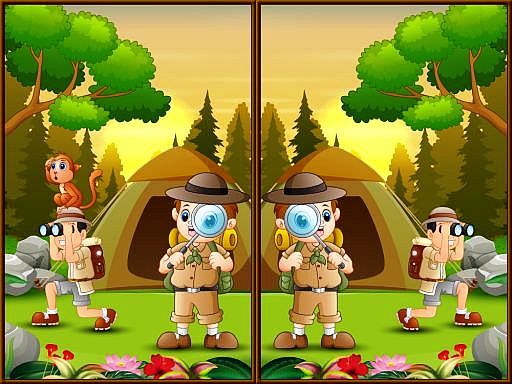Play Spot 5 Differences Camping