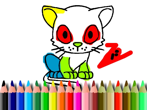 Play BTS Cat Coloring Thumbnail