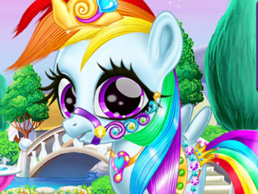 世話ゲーム【Rainbow Pony Caring】ゲームのサムネイル画像