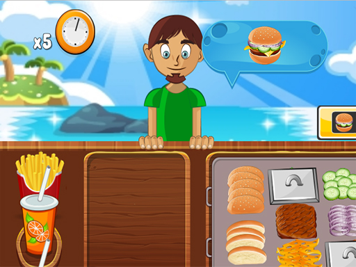 料理ゲーム【Beach Burger】ゲームのサムネイル画像