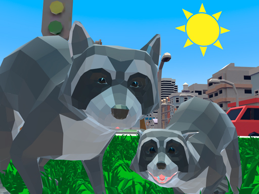 【Raccoon Adventure City Simulator 3D】ゲームをプレイする
