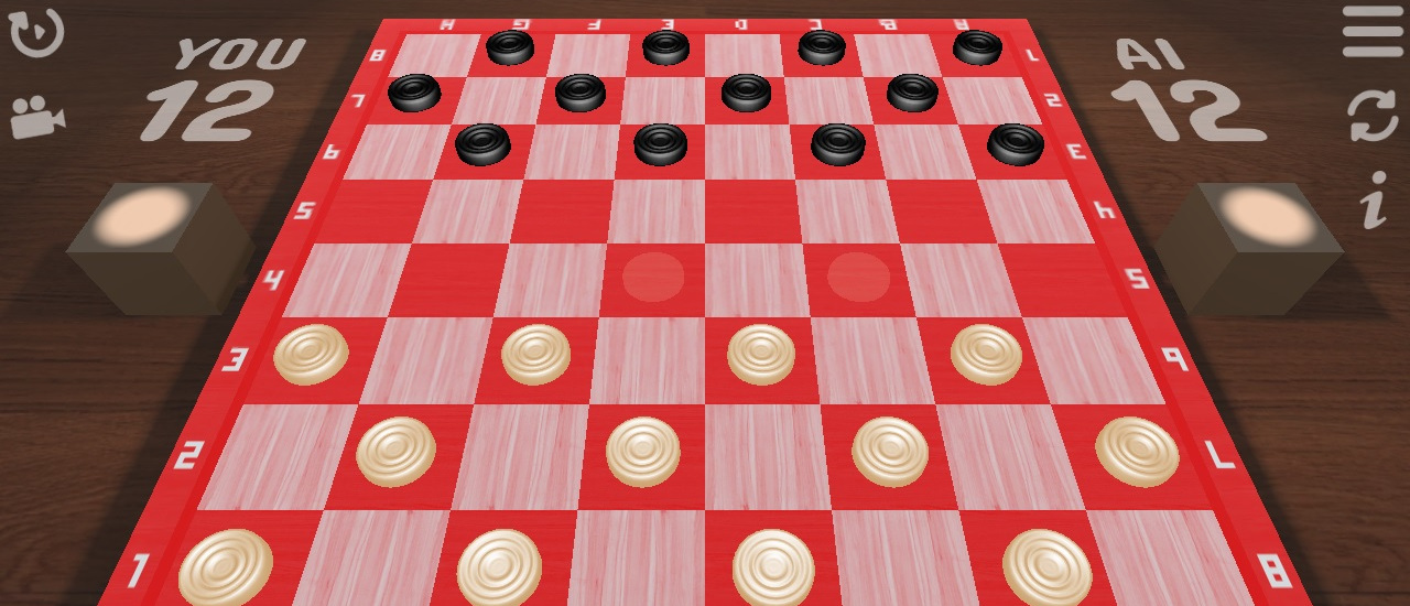 ボードゲームゲーム【Checkers 3D】ゲームのサムネイル画像