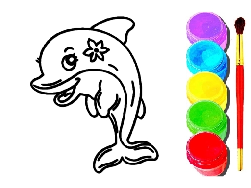 【Dolphin Coloring Book】ゲームをプレイする