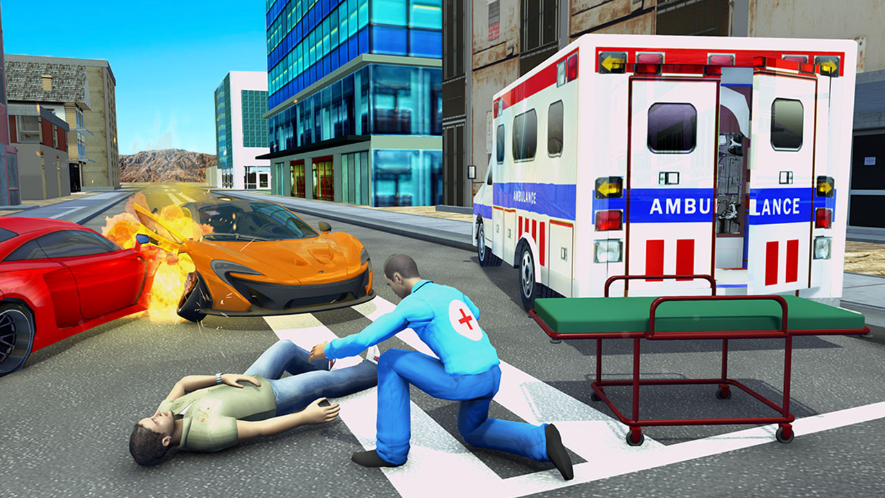 【Ambulance Rescue Game Ambulance helicopter】ゲームをプレイする