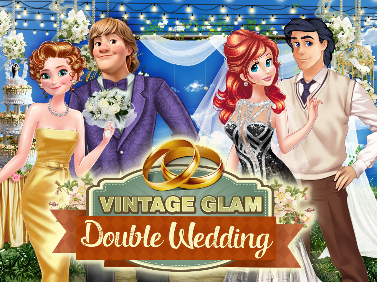 Play Vintage Glam Double Wedding Thumbnail