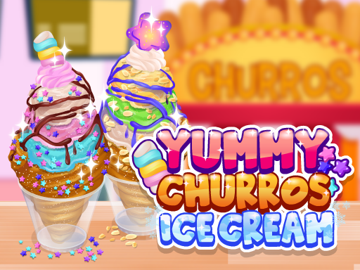 料理ゲーム【Yummy Churros Ice Cream】ゲームのサムネイル画像
