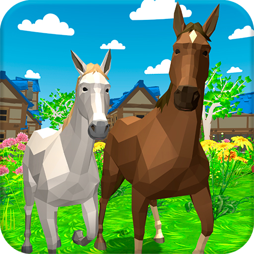 【Horse Family Animal Simulator 3D】ゲームをプレイする
