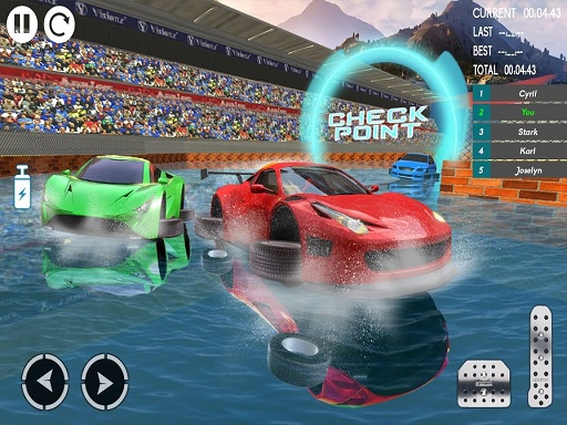 【Water Car Stunt Racing 2019 3D Cars Stunt Games】ゲームをプレイする