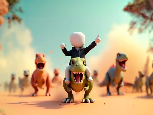Play Stickman: Dinosaur arena