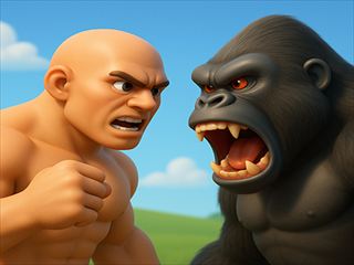Battle Casual [Men Vs Gorillas] Games Thumbnail