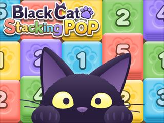 パズル カジュアル[Black Cat Stacking POP]ゲームのサムネイル画像
