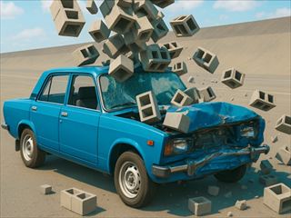 Racing Driving [Car Crash Test: Abandoned City] Games Thumbnail