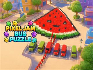 [Pixel Jam Bus Puzzle: Color Sort] 無料オンラインゲーム