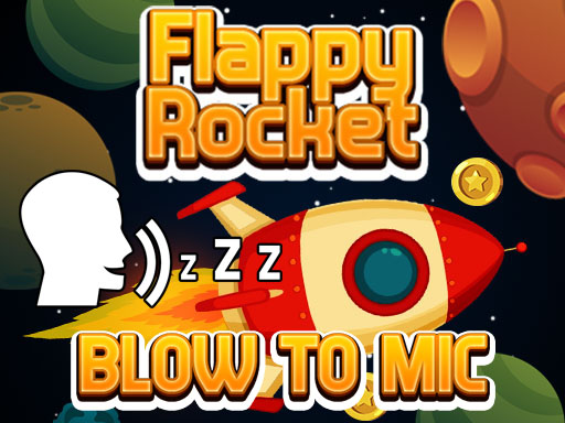 【Flappy Rocket Playing with Blowing to Mic】ゲームをプレイする