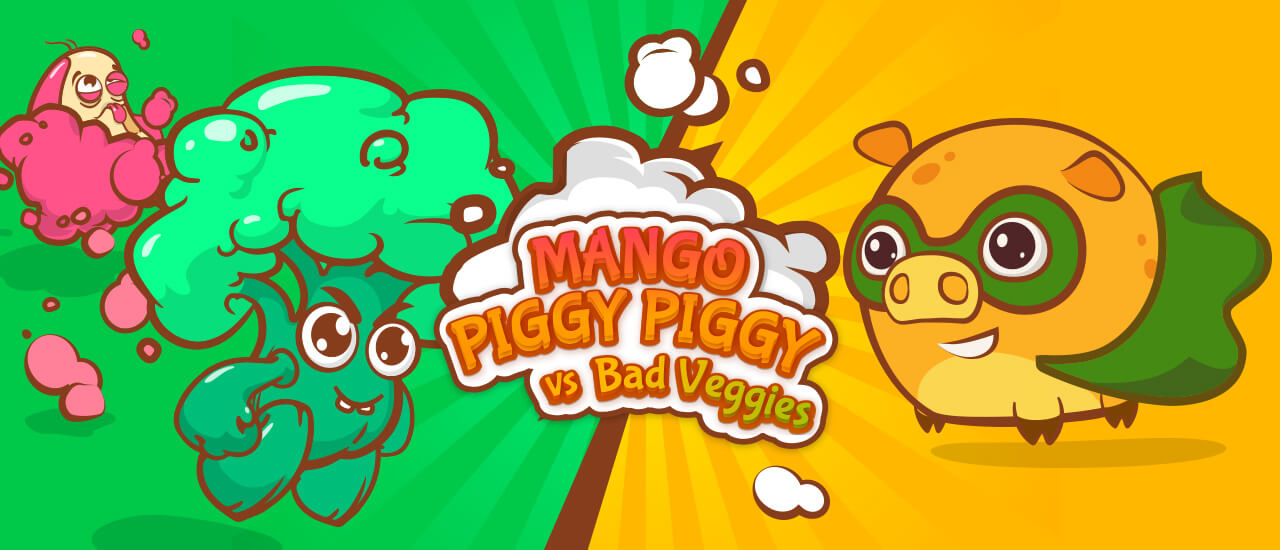 【Mango Piggy Piggy vs Bad Veggies】ゲームをプレイする