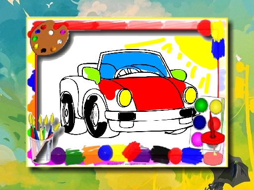 Play Cartoon Cars Coloring Book Thumbnail