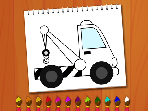 Play Coloring Book Excavator Trucks Thumbnail