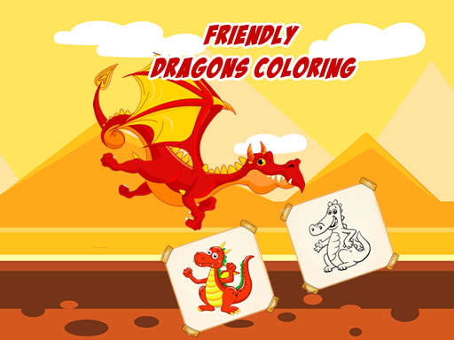 Play Friendly Dragons Coloring Thumbnail