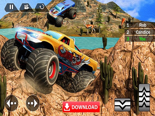 【Mega Truck Race Monster Truck Racing Game】ゲームをプレイする