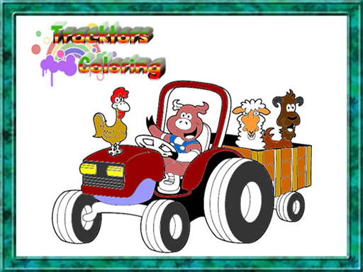 Play Tractor Coloring Pages Thumbnail