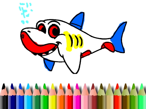 Play BTS Shark Coloring Book Thumbnail