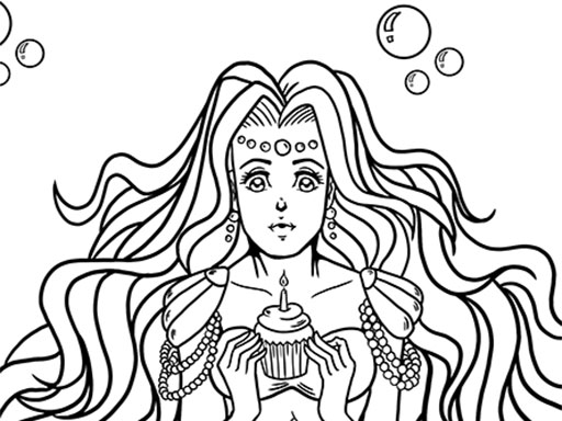 Play Kawaii Mermaids Coloring Book Game Thumbnail