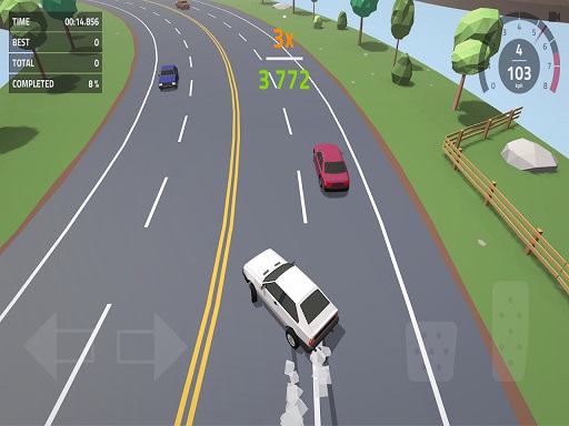 Play Polygon Drift: Endless Traffic Racing Thumbnail
