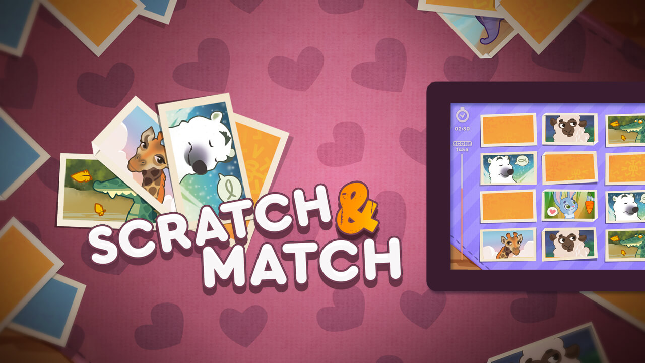 【Scratch & Match Animals】ゲームをプレイする