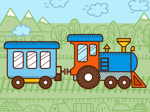 Play Trains For Kids Coloring Thumbnail