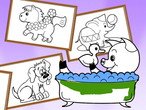 Play Cartoon Coloring for Kids Animals Thumbnail