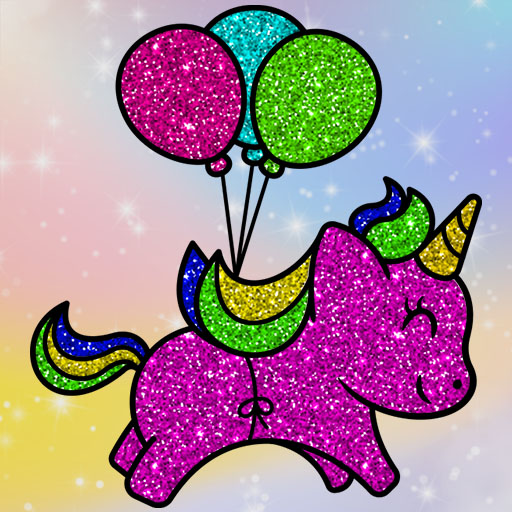 Play Coloring Book Glittered Unicorns Thumbnail