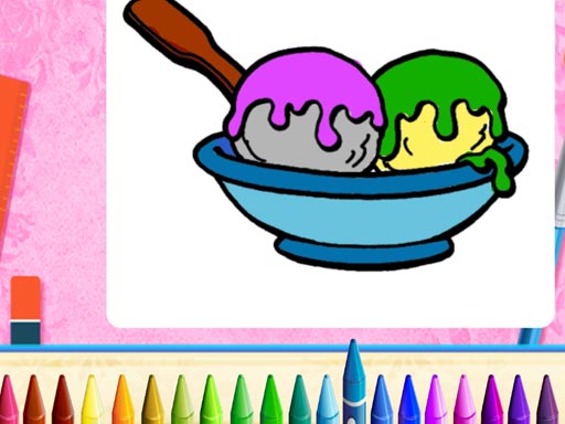 Play Online Ice Cream Coloring Thumbnail