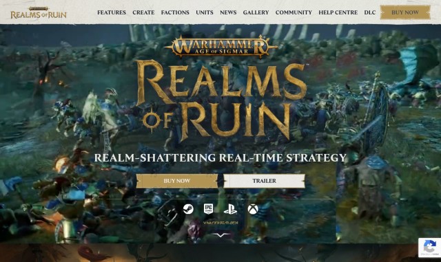 リアルタイムストラテジー(RTS)『Warhammer Age of Sigmar: Realms of Ruin』海外公式サイト